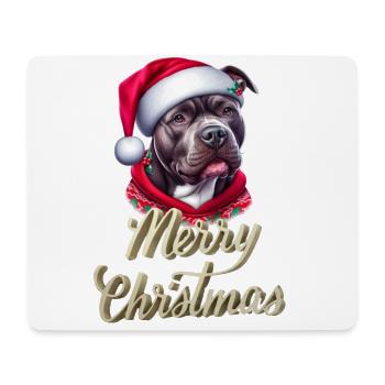 Dog Merry Christmas - Mouse Pad (horizontal) - white - Front