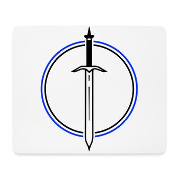Sword Icon - Mouse Pad (horizontal) - white - Front