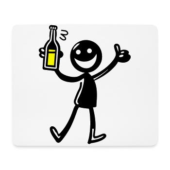 Drinking Comic Illustration Bier - Mousepad (Querformat) - Weiß - Vorne