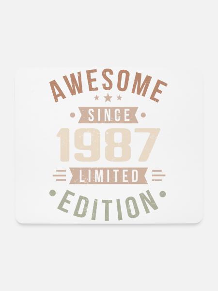 Original 1987 Jahrgang Vintage Geburtstag 1987 - Mousepad (Querformat) - Weiß