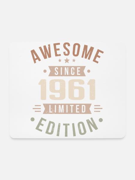 Original 1961 Jahrgang Vintage Geburtstag 1961 - Mousepad (Querformat) - Weiß