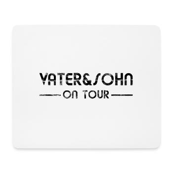 Eltern Papa - Vater & Sohn On Tour - Mousepad (Querformat) - Weiß - Vorne