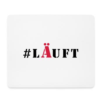 # Läuft Party - Mousepad (Querformat) - Weiß - Vorne