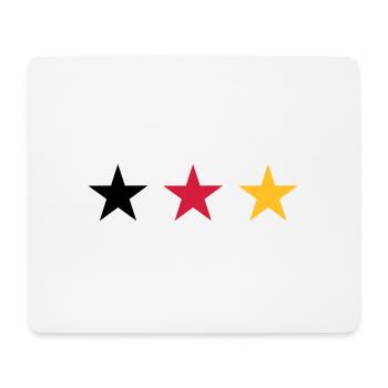 Drei Sterne Deutschlandfahne - Mousepad (Querformat) - Weiß - Vorne