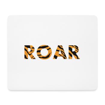 ROAR roar lettering tiger pattern stripes - Mouse Pad (horizontal) - white - Front
