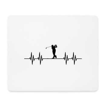 Golf heartbeat golfer gift - Mouse Pad (horizontal) - white - Front