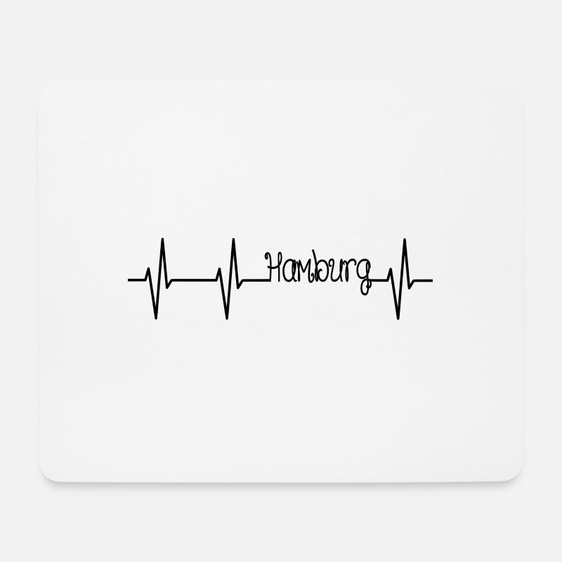 Hamburg - Mousepad (Querformat) - Weiß