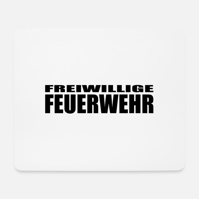 Feuerwehr - Mousepad (Querformat) - Weiß