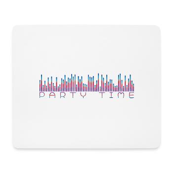 Neon Equalizer Party Time - Mousepad (Querformat) - Weiß - Vorne