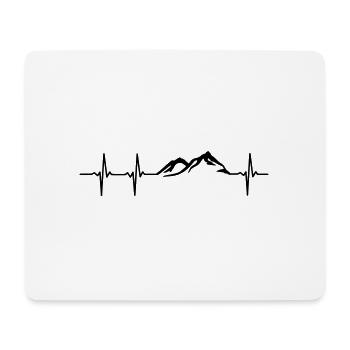 cadeau T-shirt Montagne idée énonciations drôles d'amour - Tapis de souris (format paysage) - blanc - Devant