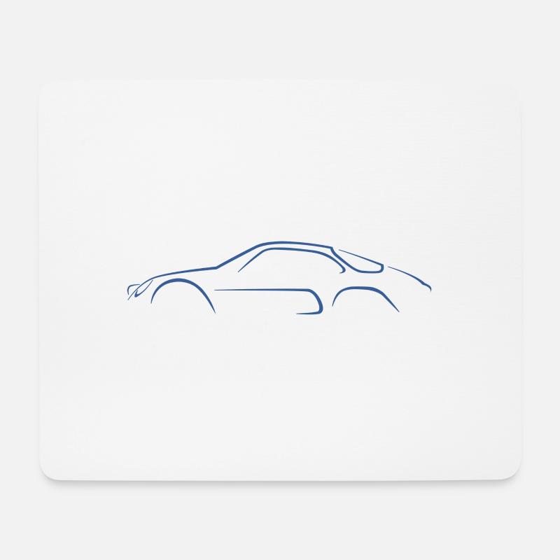 Esquisse Berlinette A110 - Tapis de souris (format paysage) - blanc