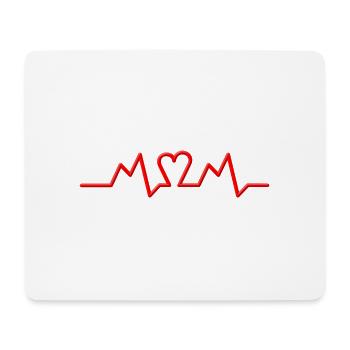 Heart Beat MOM V.2 Gift - Mouse Pad (horizontal) - white - Front
