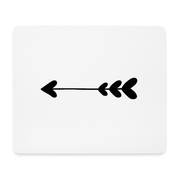 Arrow shape for the proof of love - Mouse Pad (horizontal) - white - Front