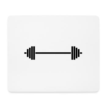 Bodybuilding dumbbell - Mouse Pad (horizontal) - white - Front