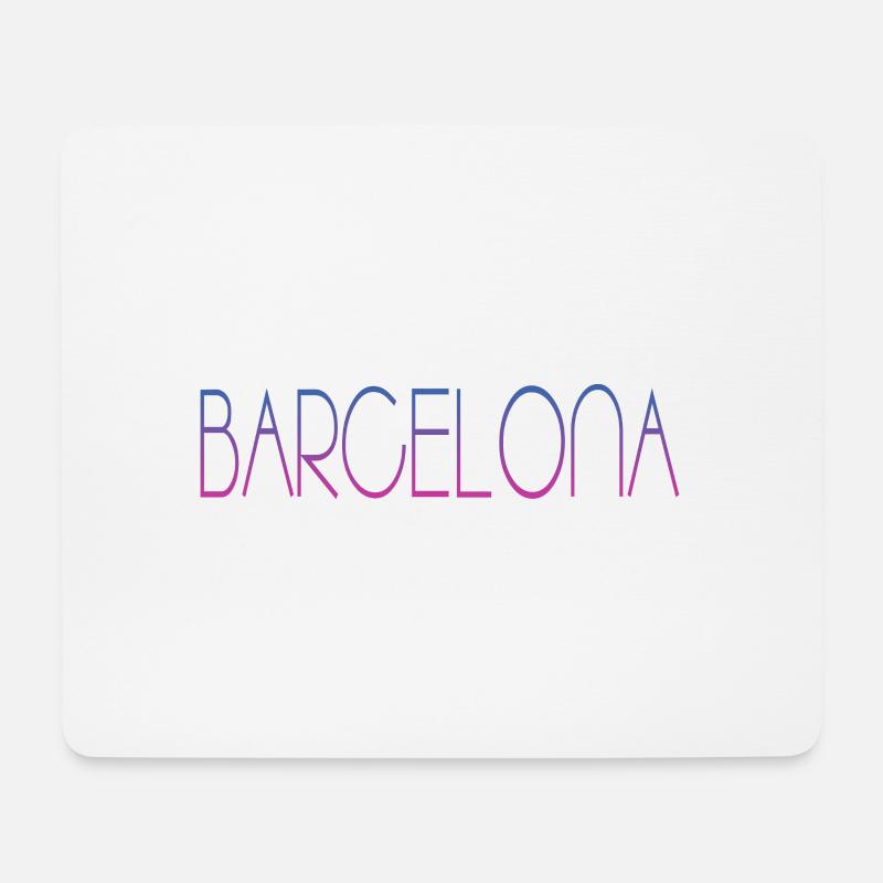 Barcelona - Mousepad (Querformat) - Weiß