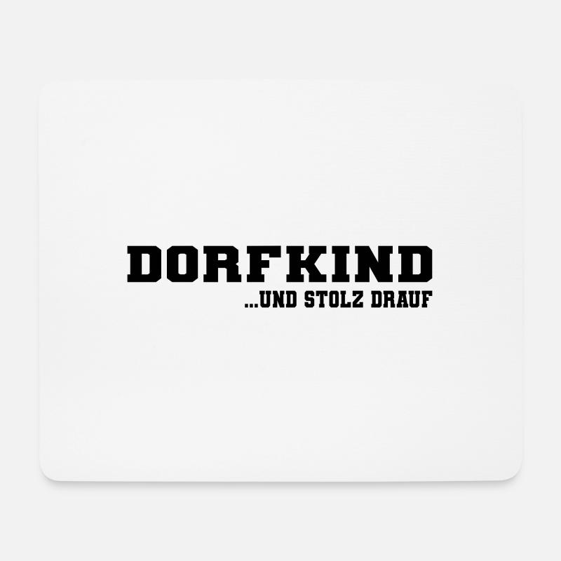 Dorfkind - Mousepad (Querformat) - Weiß