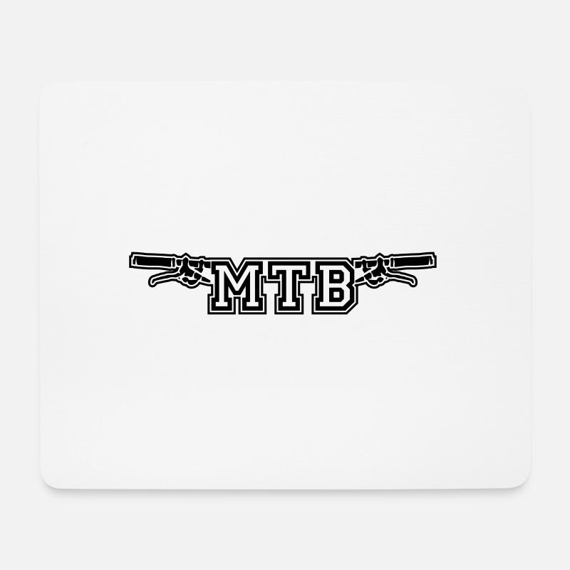 mtb mit griffen - Mousepad (Querformat) - Weiß