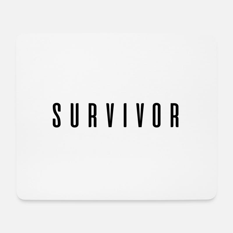 Survivor ! Geschenkidee Spruch - Mousepad (Querformat) - Weiß