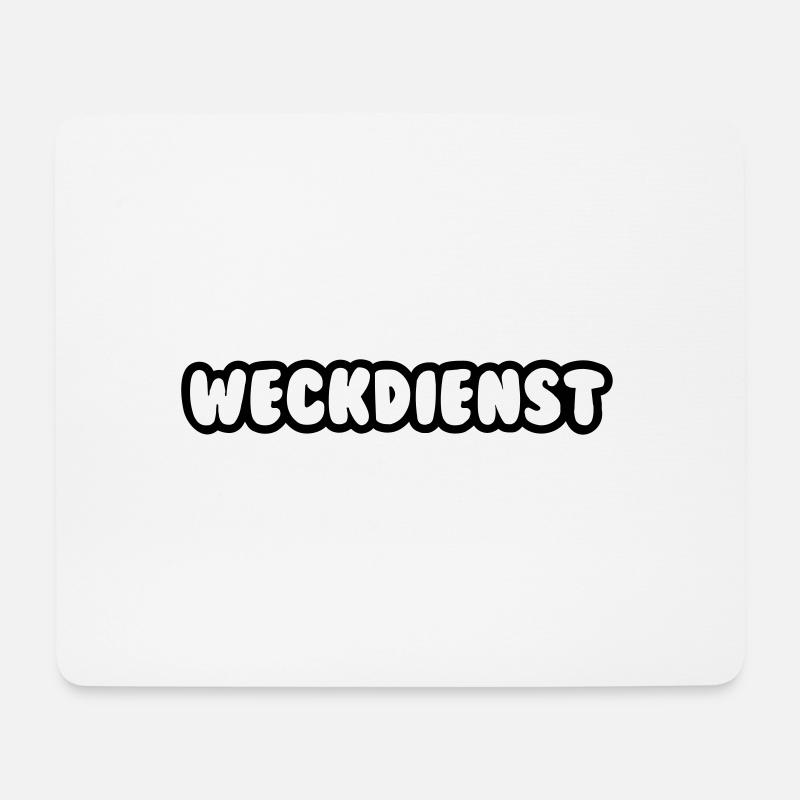 Weckdienst für Frühaufsteher - Mousepad (Querformat) - Weiß