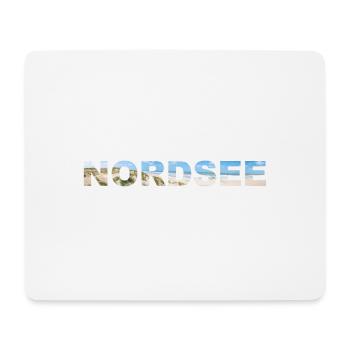 Nordsee Panorama Schriftzug - Mousepad (Querformat) - Weiß - Vorne
