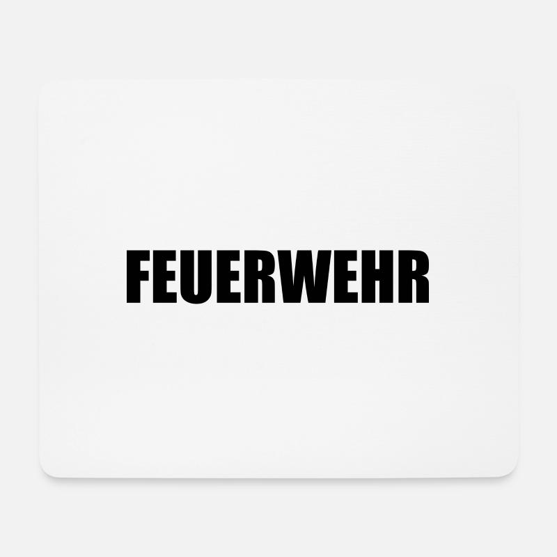 Feuerwehr - Mousepad (Querformat) - Weiß