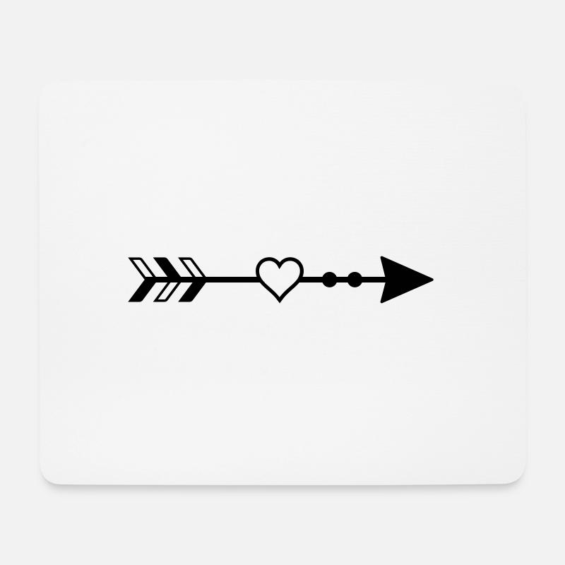Heart arrow - Mouse Pad (horizontal) - white