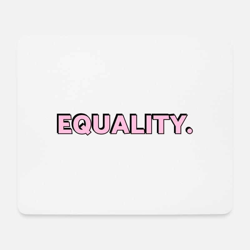 GLEICHHEIT rosa Text LGBTQ Pride Monat - Mousepad (Querformat) - Weiß