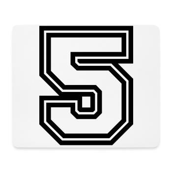 5 Symbole numérique - Tapis de souris (format paysage) - blanc - Devant