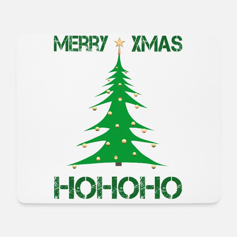 Merry Christmas xmas - Mousepad (Querformat) - Weiß