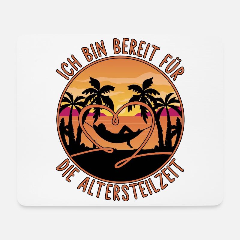 Rente Pension Spruch Bereit für die Altersteilzeit - Mousepad (Querformat) - Weiß