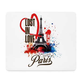 Paris, Tour Eiffel, France, Ville, Horizon, Art - Tapis de souris (format paysage) - blanc - Devant