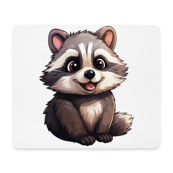 Baby Raccoon - Mouse Pad (horizontal) - white - Front