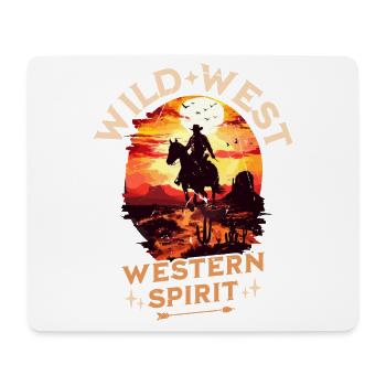 Wild West Western Cowboy Horse Riding Wilderness USA - Mouse Pad (horizontal) - white - Front