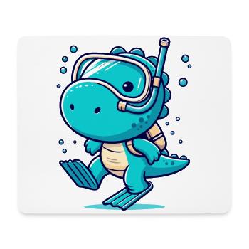 Designs For Kids – Lustige Dinosaurier - Mousepad (Querformat) - Weiß - Vorne