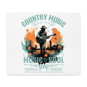 Musique country Guitare Guitariste Chanteur Vintage - Tapis de souris (format paysage) - blanc - Devant