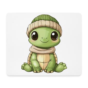 tortue mignon mignon bébé enfants animal dessin animé - Tapis de souris (format paysage) - blanc - Devant