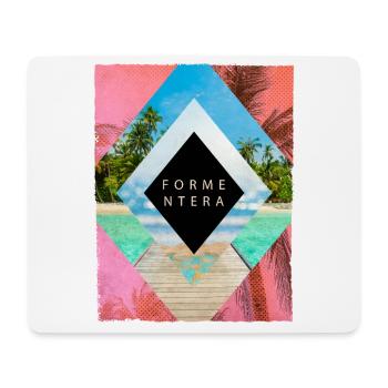 Formentera Sommer Sonne Strand Meer Palmen Urlaub - Mousepad (Querformat) - Weiß - Vorne