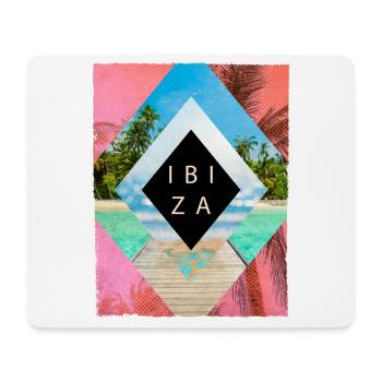 Ibiza Été Soleil Plage Mer Palmiers Fête - Tapis de souris (format paysage) - blanc - Devant
