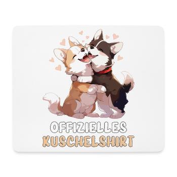 Chemise Câline Officielle Chiens Animal Amour Coeur Doux - Tapis de souris (format paysage) - blanc - Devant