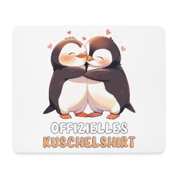Chemise Câline Officielle Pingouins Amour Coeur Doux - Tapis de souris (format paysage) - blanc - Devant