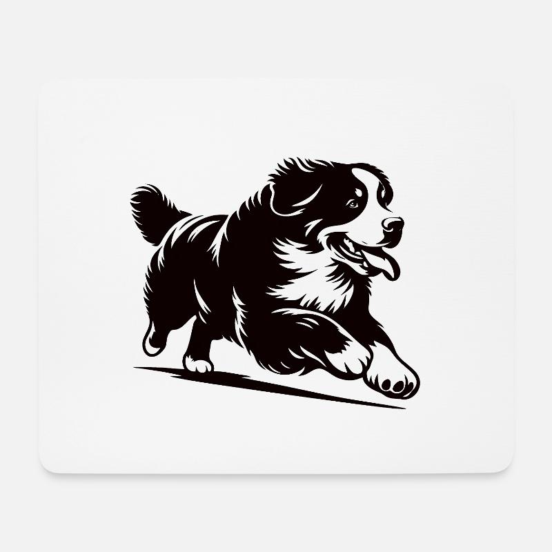 Berner Sennenhund – Stolz auf den sanften Riesen - Mousepad (Querformat) - Weiß