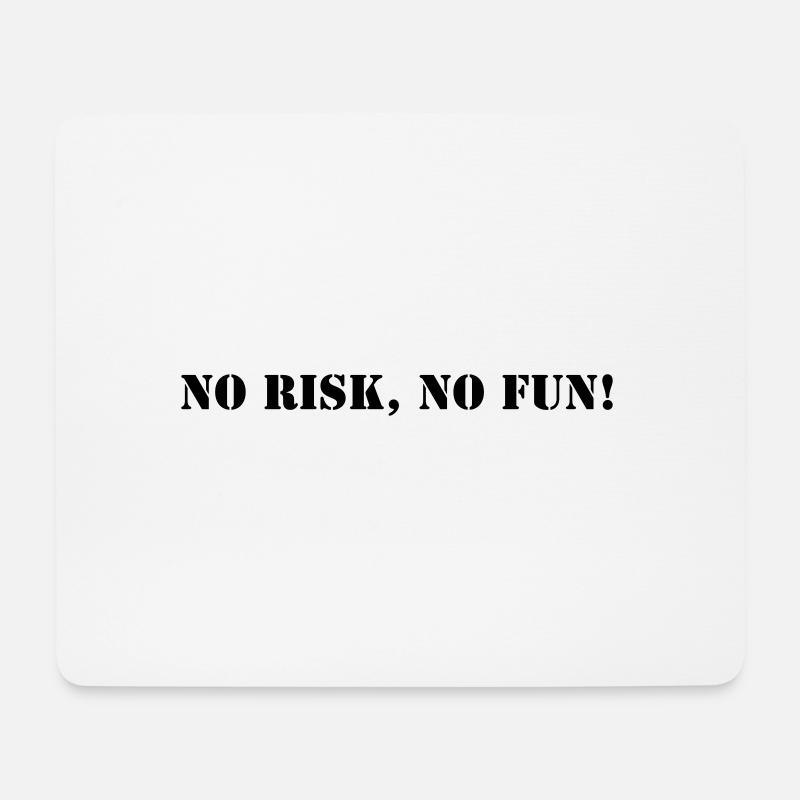 No risk no fun - Mousepad (Querformat) - Weiß