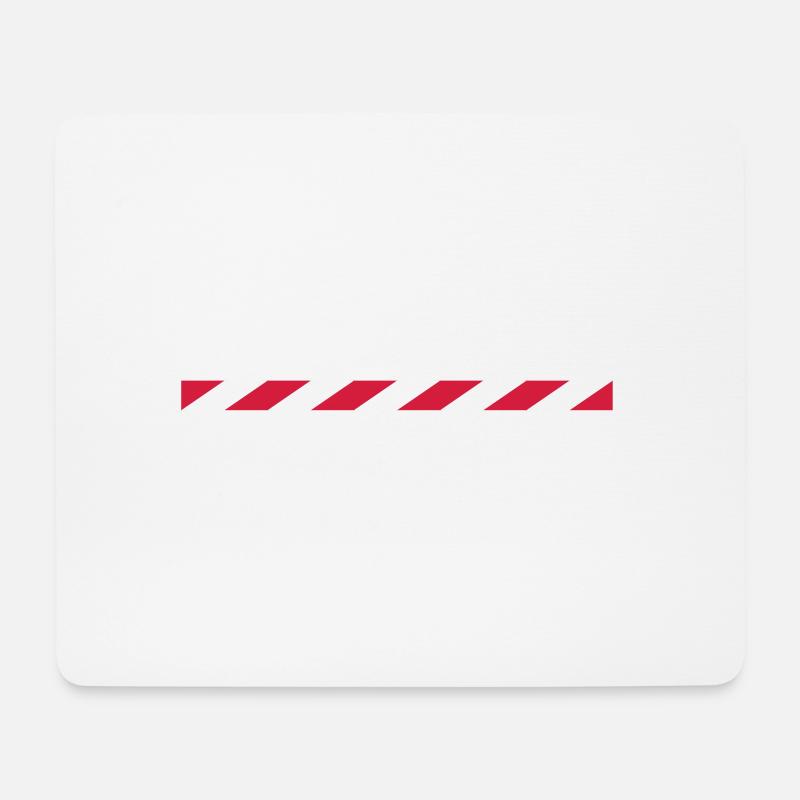 absperrband - Mousepad (Querformat) - Weiß