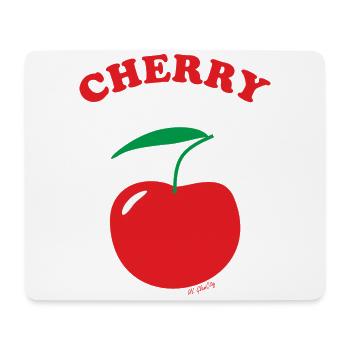 Cherry, cherry, lettering - Mouse Pad (horizontal) - white - Front