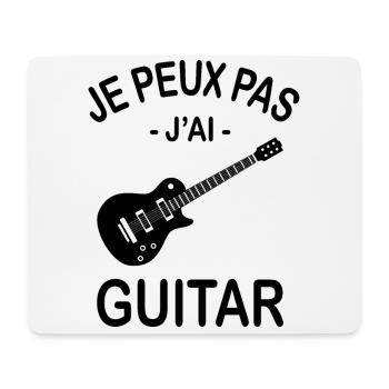 Je Peux Pas J'ai Guitare - Tapis de souris (format paysage) - blanc - Devant