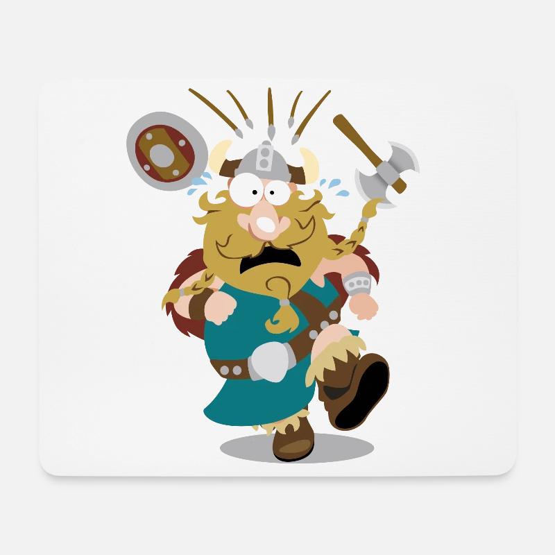 Olaf der Wikinger - Mousepad (Querformat) - Weiß