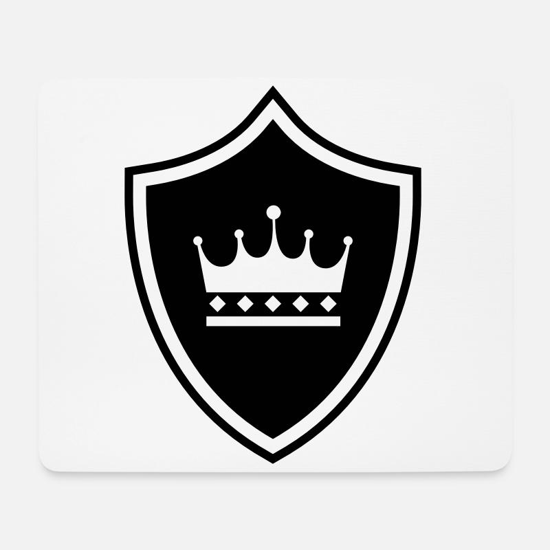 Krone Wappen - Mousepad (Querformat) - Weiß