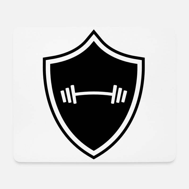 Hantel Gewichte Wappen - Mousepad (Querformat) - Weiß
