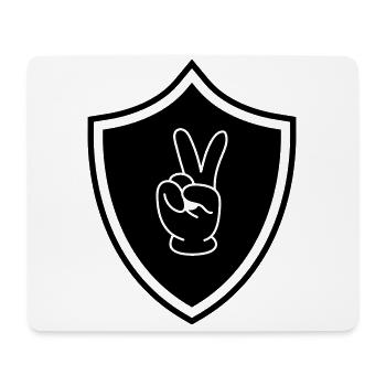 Peace Hand Coat of Arms - Mouse Pad (horizontal) - white - Front