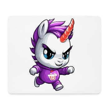 Grimmiges Einhorn Design - Mystische Magie - Mousepad (Querformat) - Weiß - Vorne